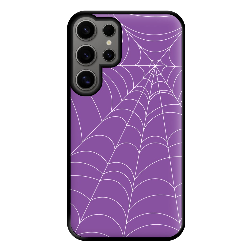 Purple Cobweb Pattern Phone Case for Galaxy S24 Ultra