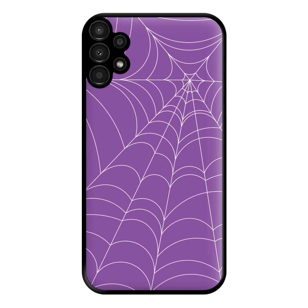 Purple Cobweb Pattern Phone Case for Galaxy A13