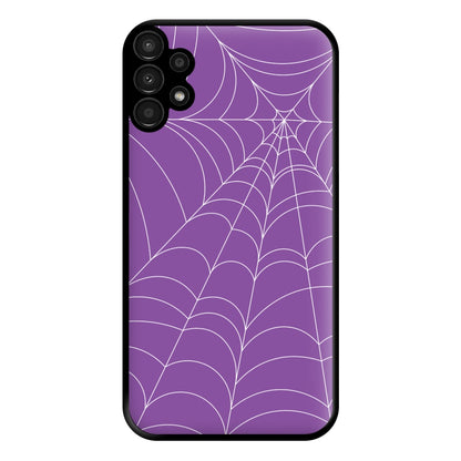 Purple Cobweb Pattern Phone Case for Galaxy A13