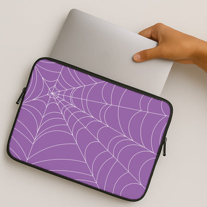 Purple Cobweb Pattern MacBook Case