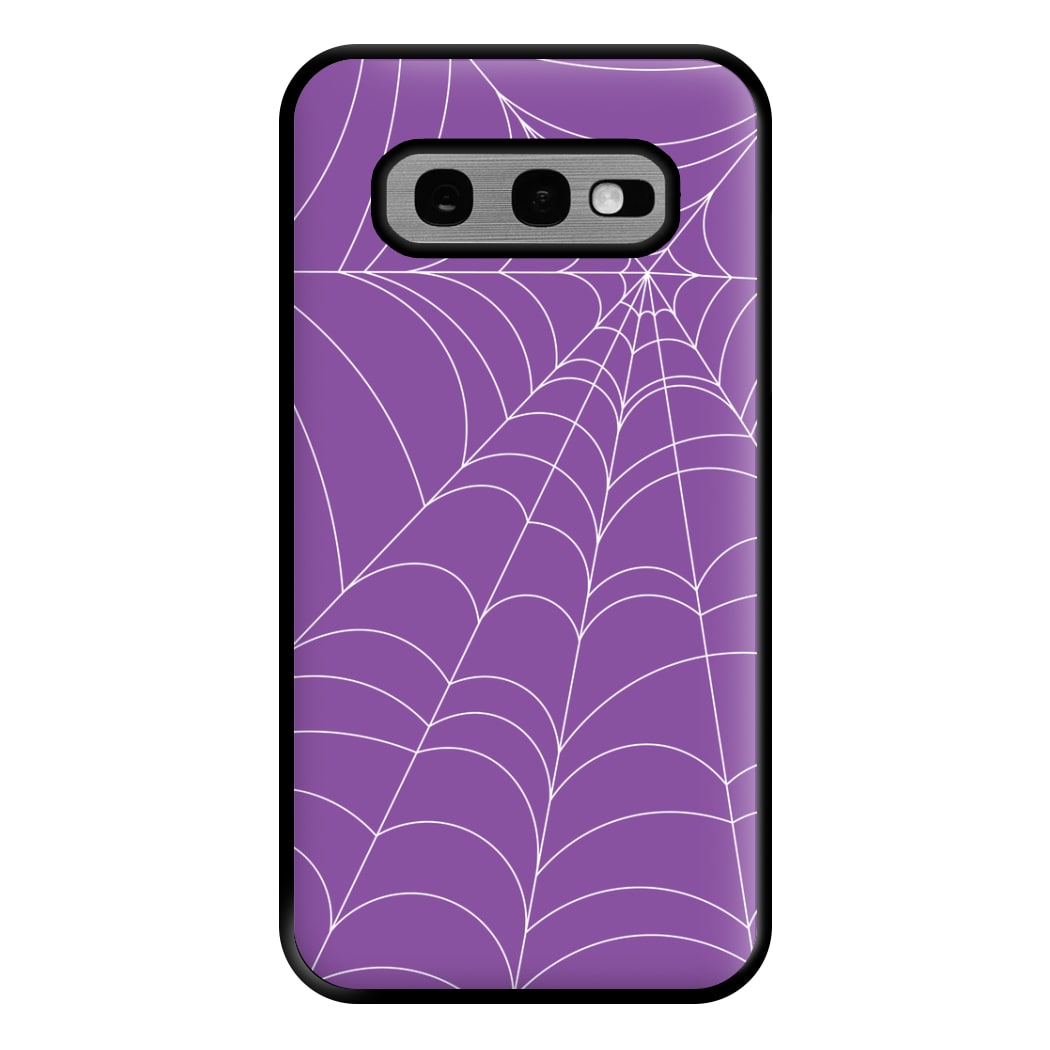 Purple Cobweb Pattern Phone Case for Galaxy S10e