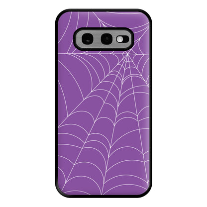 Purple Cobweb Pattern Phone Case for Galaxy S10e