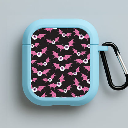 Bat Eye Pattern Blue AirPods Case
