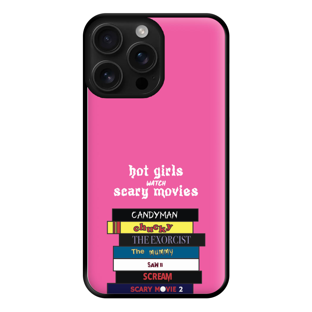 Hot Girls Watch Scary Movies Phone Case