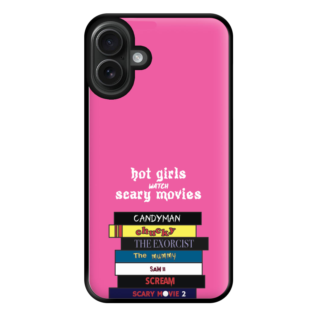 Hot Girls Watch Scary Movies Phone Case for iPhone 16 Plus