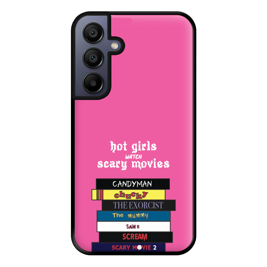 Hot Girls Watch Scary Movies Phone Case for Galaxy A15