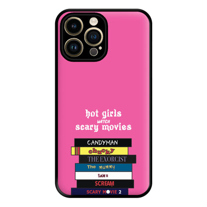 Hot Girls Watch Scary Movies Phone Case for iPhone 14 Pro Max