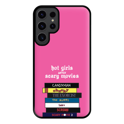 Hot Girls Watch Scary Movies Phone Case for Galaxy S23 Ultra