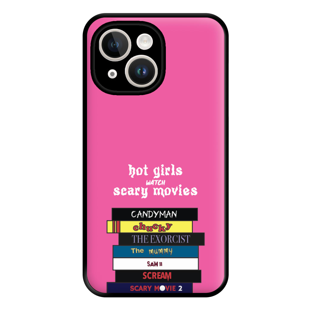 Hot Girls Watch Scary Movies Phone Case for iPhone 14 Plus