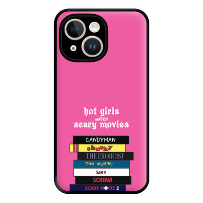 Hot Girls Watch Scary Movies Phone Case for iPhone 14 Plus