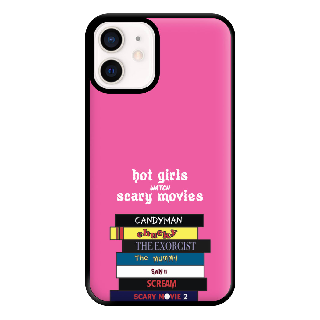 Hot Girls Watch Scary Movies Phone Case for iPhone 13 Mini