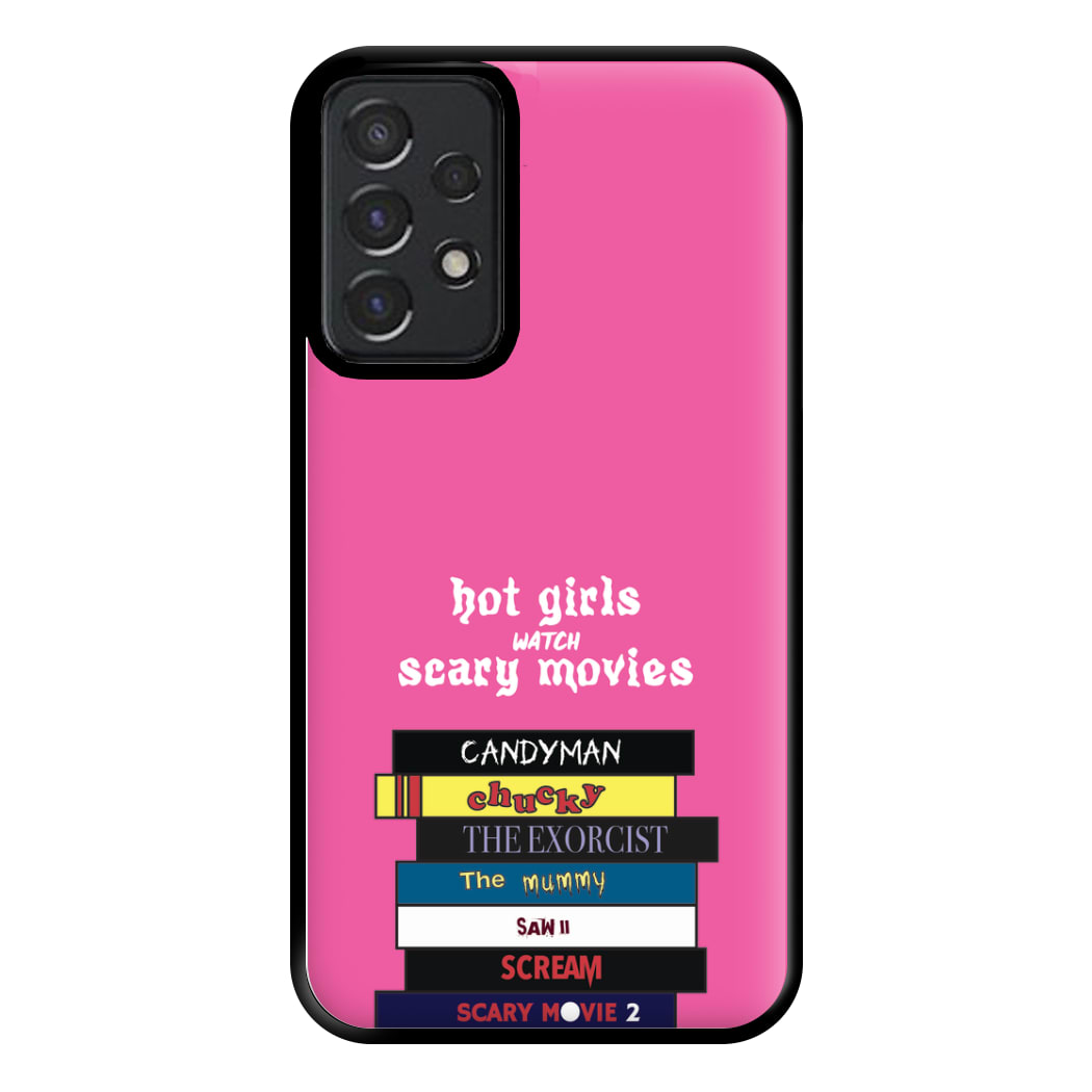 Hot Girls Watch Scary Movies Phone Case for Galaxy A52 / A52s