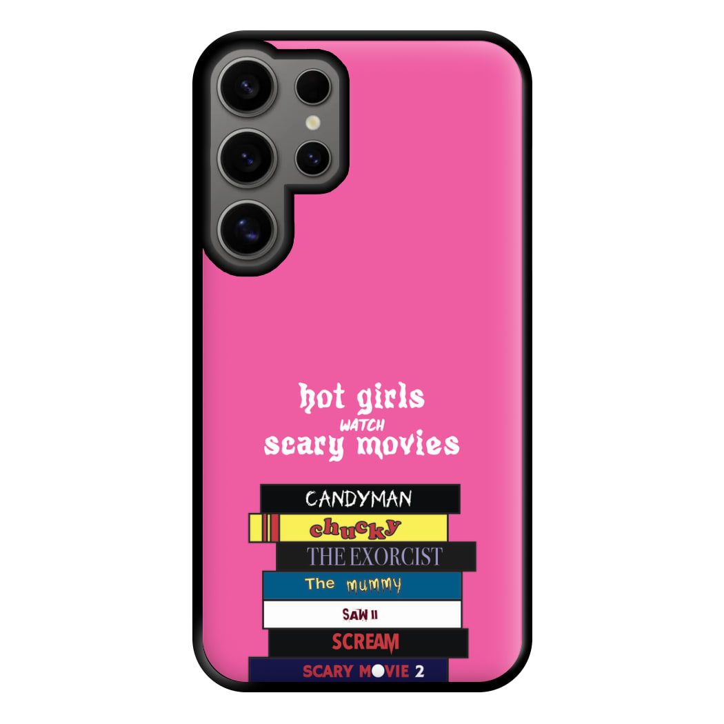 Hot Girls Watch Scary Movies Phone Case for Galaxy S24 Ultra