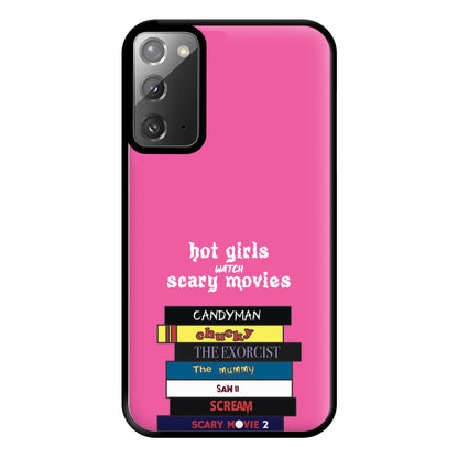 Hot Girls Watch Scary Movies Phone Case for Galaxy Note 20 Ultra