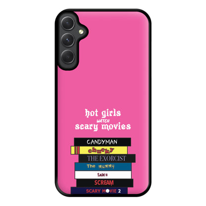 Hot Girls Watch Scary Movies Phone Case for Galaxy A14