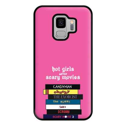 Hot Girls Watch Scary Movies Phone Case for Galaxy S9 Plus