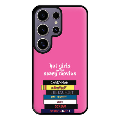 Hot Girls Watch Scary Movies Phone Case for Galaxy S25 Ultra