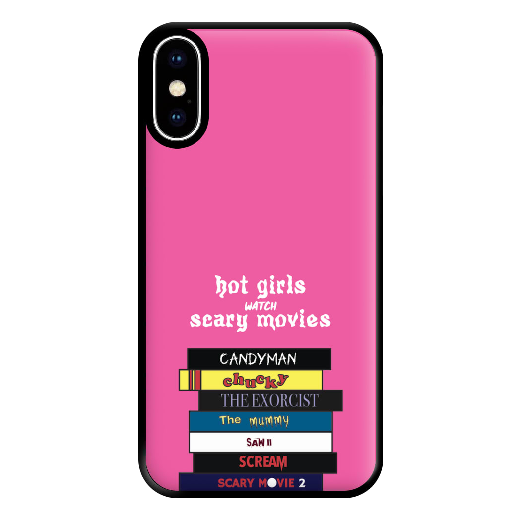 Hot Girls Watch Scary Movies Phone Case for iPhone XS Max