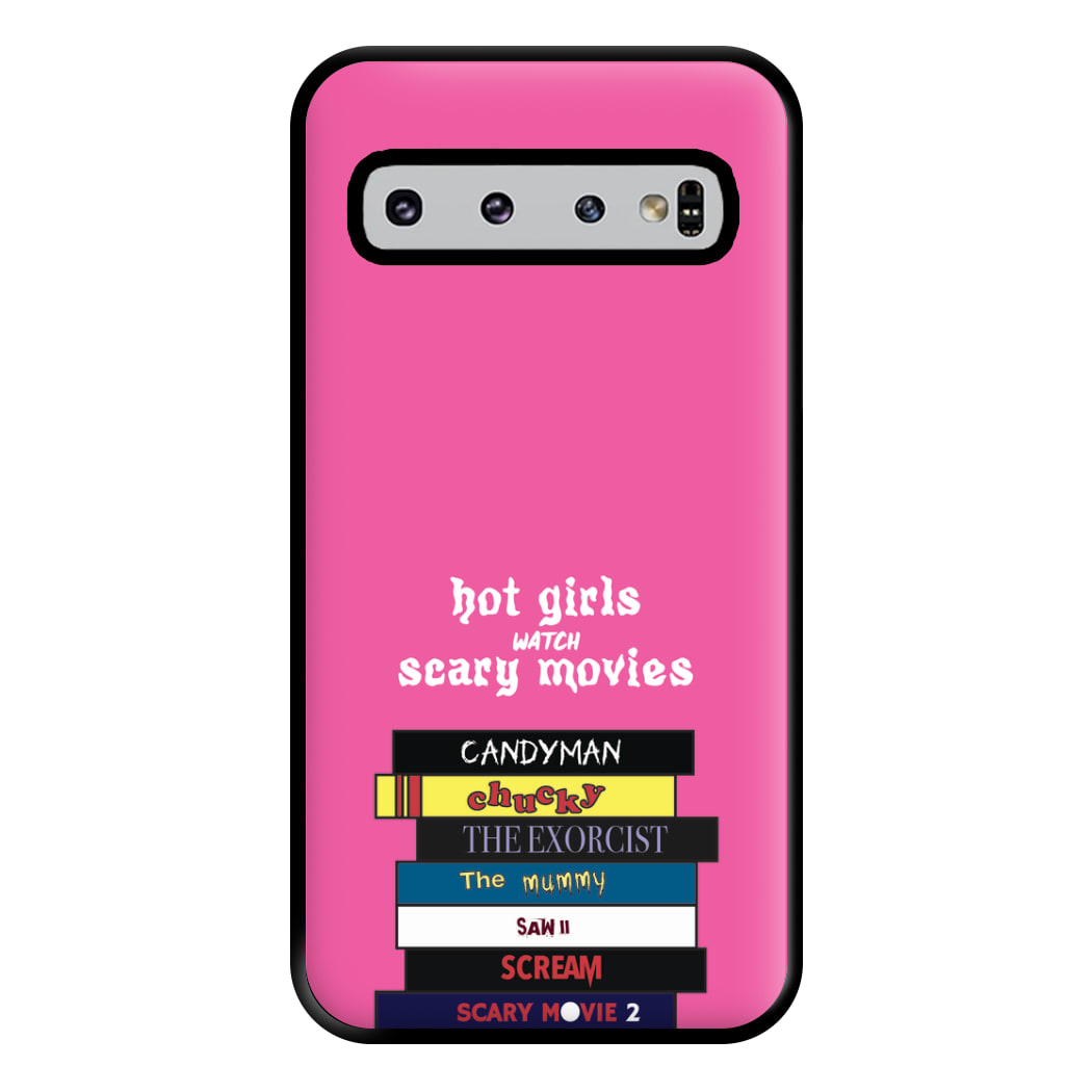 Hot Girls Watch Scary Movies Phone Case for Galaxy S10 Plus