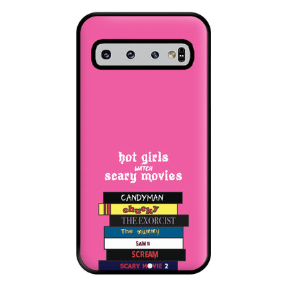 Hot Girls Watch Scary Movies Phone Case for Galaxy S10 Plus