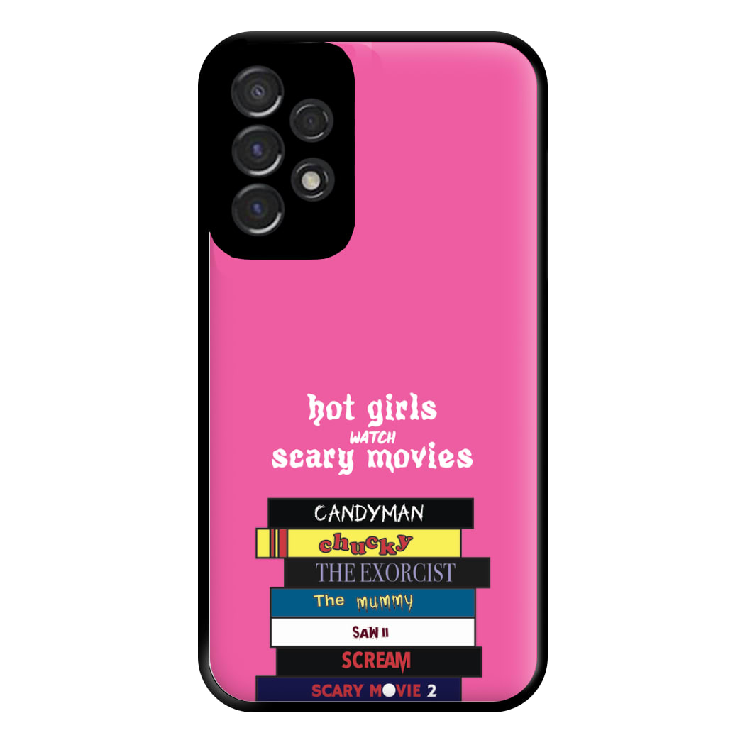 Hot Girls Watch Scary Movies Phone Case for Galaxy A53