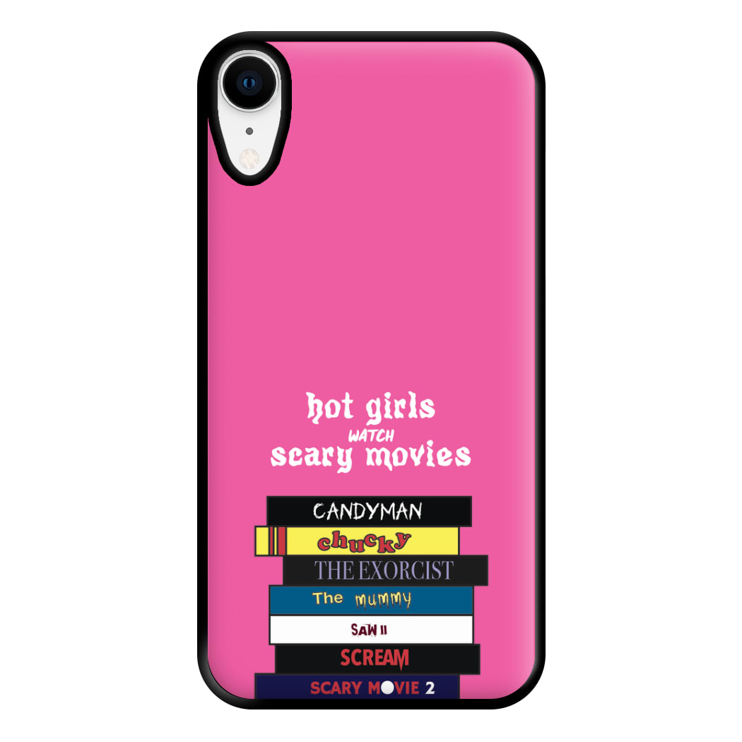 Hot Girls Watch Scary Movies Phone Case for iPhone XR