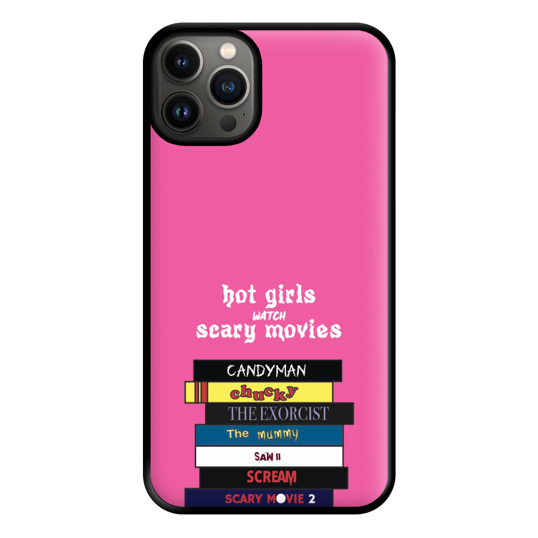 Hot Girls Watch Scary Movies Phone Case for iPhone 13