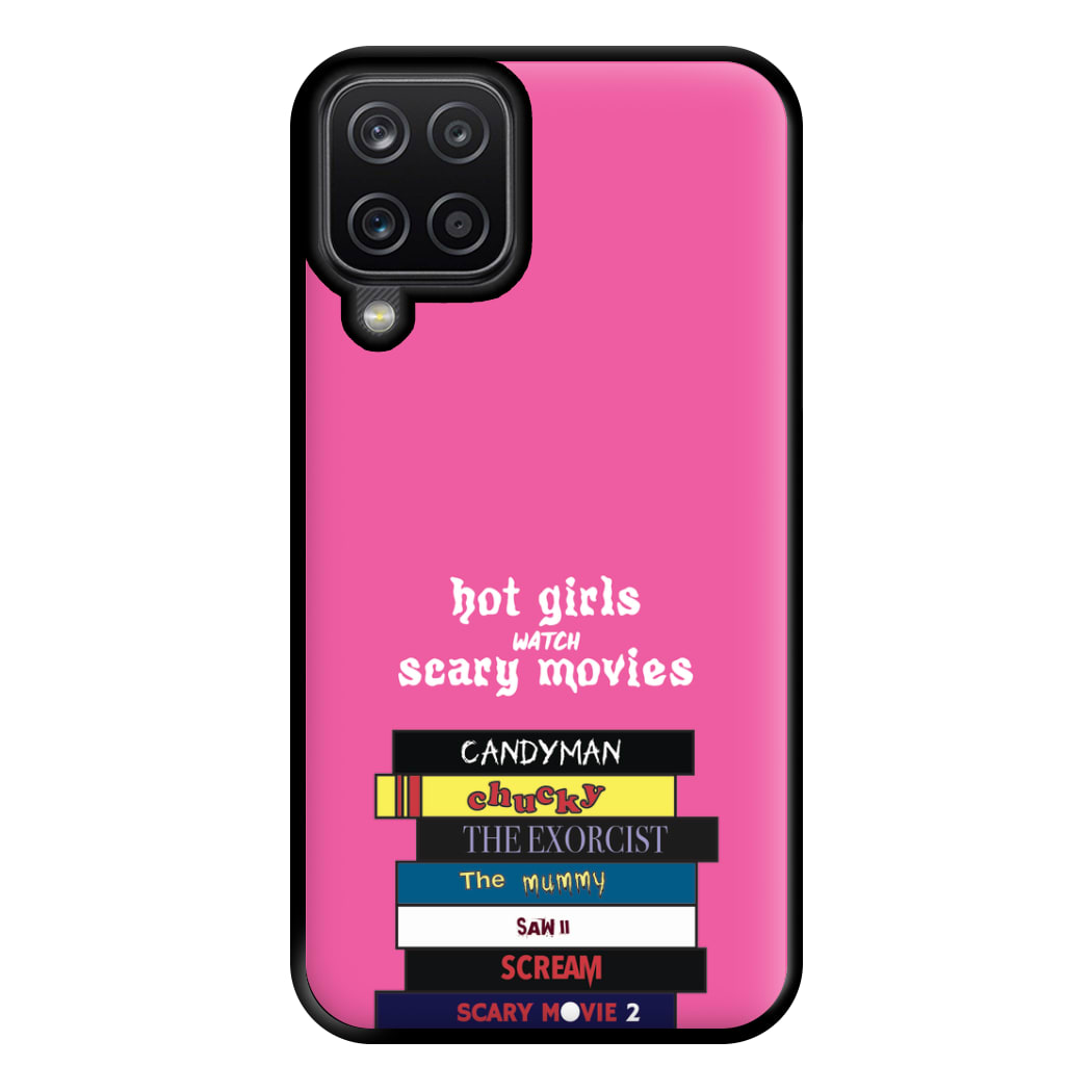 Hot Girls Watch Scary Movies Phone Case for Galaxy A12