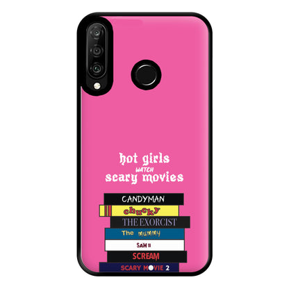 Hot Girls Watch Scary Movies Phone Case for Huawei P30 Lite