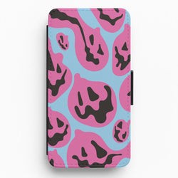 Pumpkin Blue Pattern Flip / Wallet Phone Case