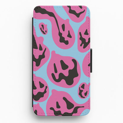 Pumpkin Blue Pattern Flip / Wallet Phone Case