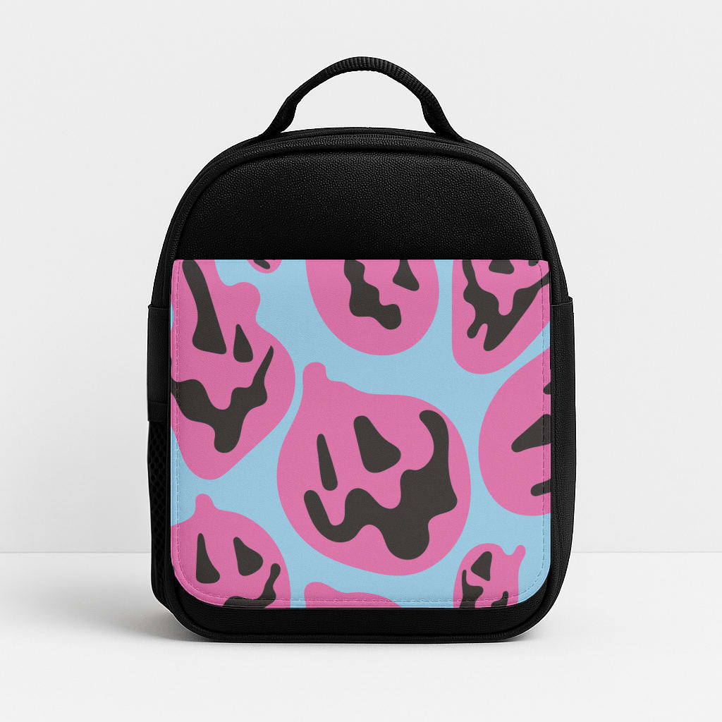 Pumpkin Blue Pattern Insulated Lunchbox