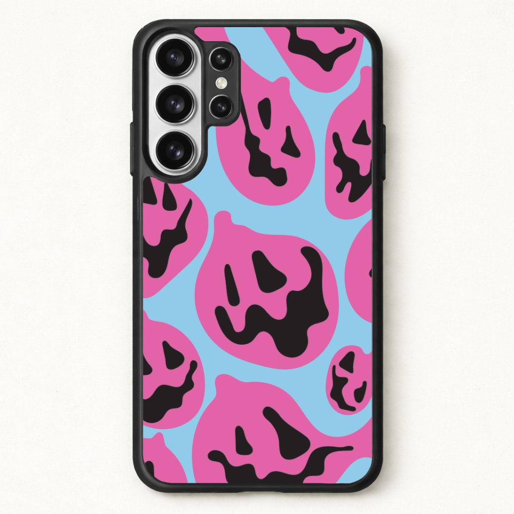 Pumpkin Blue Pattern Phone Case for Galaxy S26 Ultra