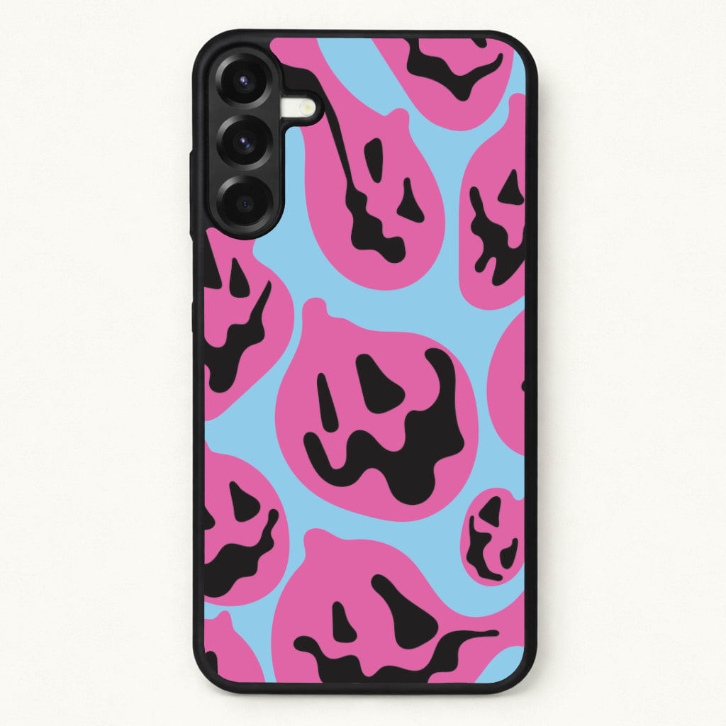 Pumpkin Blue Pattern Phone Case for Galaxy A17