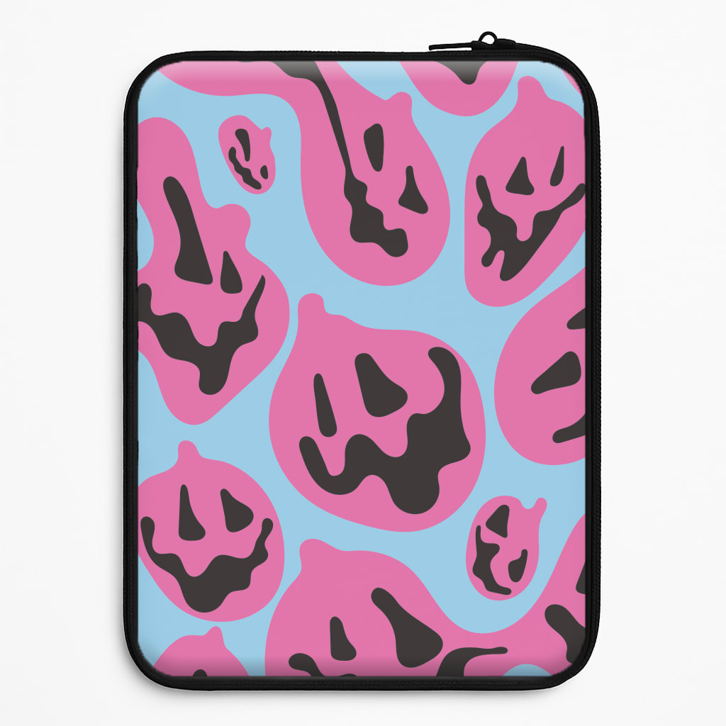 Pumpkin Blue Pattern Laptop Sleeve