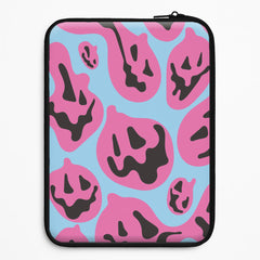 Pumpkin Blue Pattern Laptop Sleeve