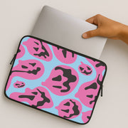 Pumpkin Blue Pattern Laptop Sleeve 2