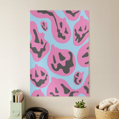 Pumpkin Blue Pattern Poster