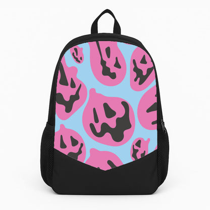 Pumpkin Blue Pattern Large Backpack
