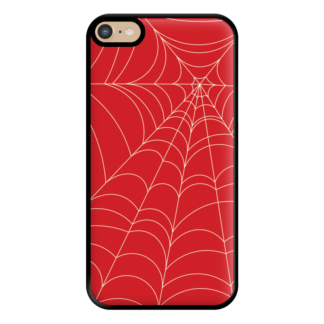 Red Cobwebs Pattern Phone Case for iPhone 6 Plus / 7 Plus / 8 Plus