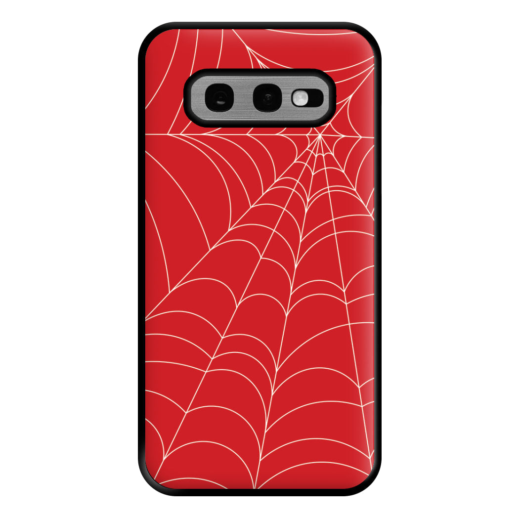 Red Cobwebs Pattern Phone Case for Galaxy S10e