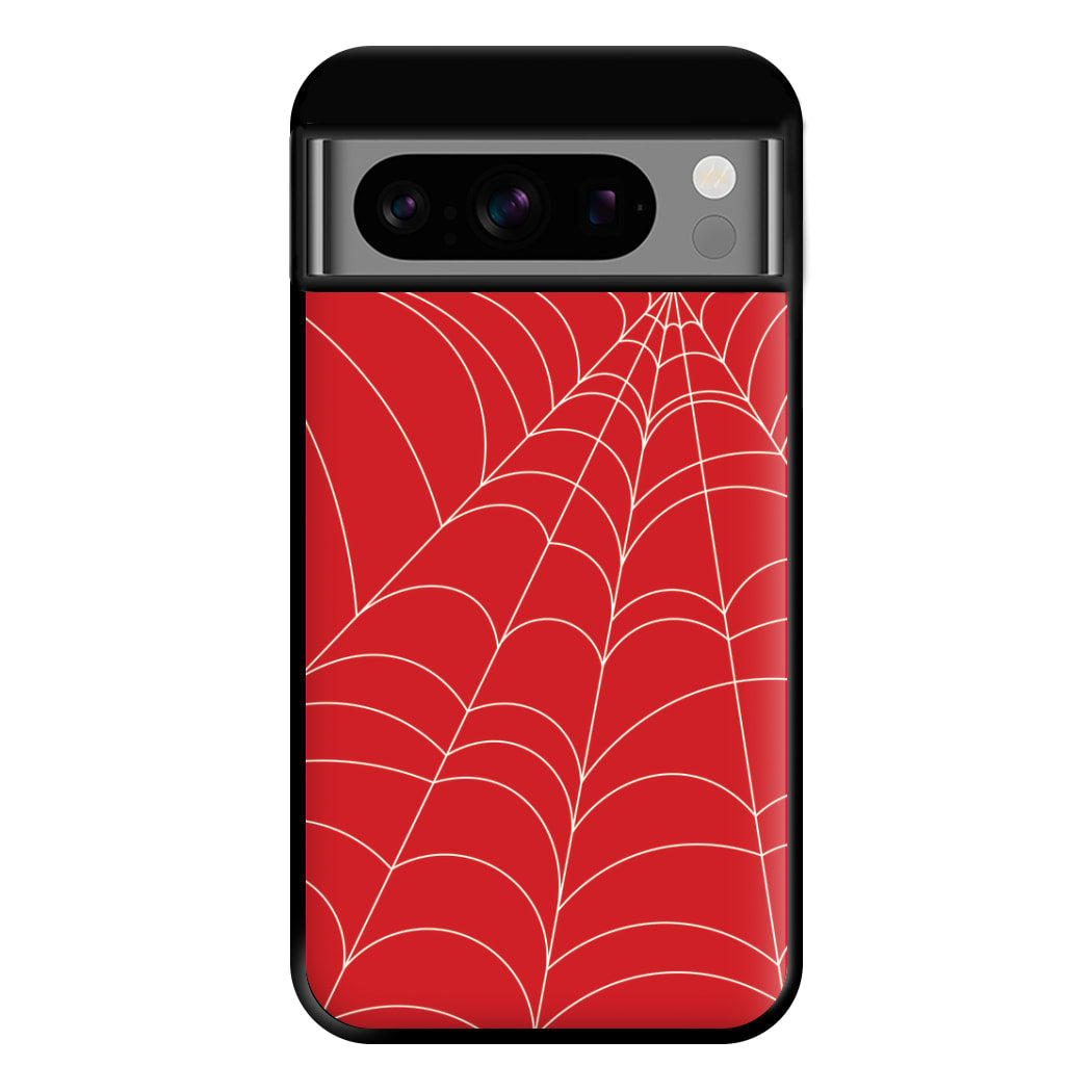 Red Cobwebs Pattern Phone Case for Google Pixel 8 Pro