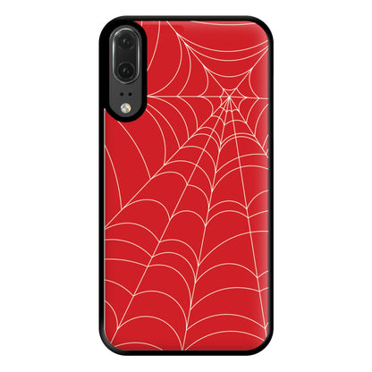 Red Cobwebs Pattern Phone Case for Huawei P20