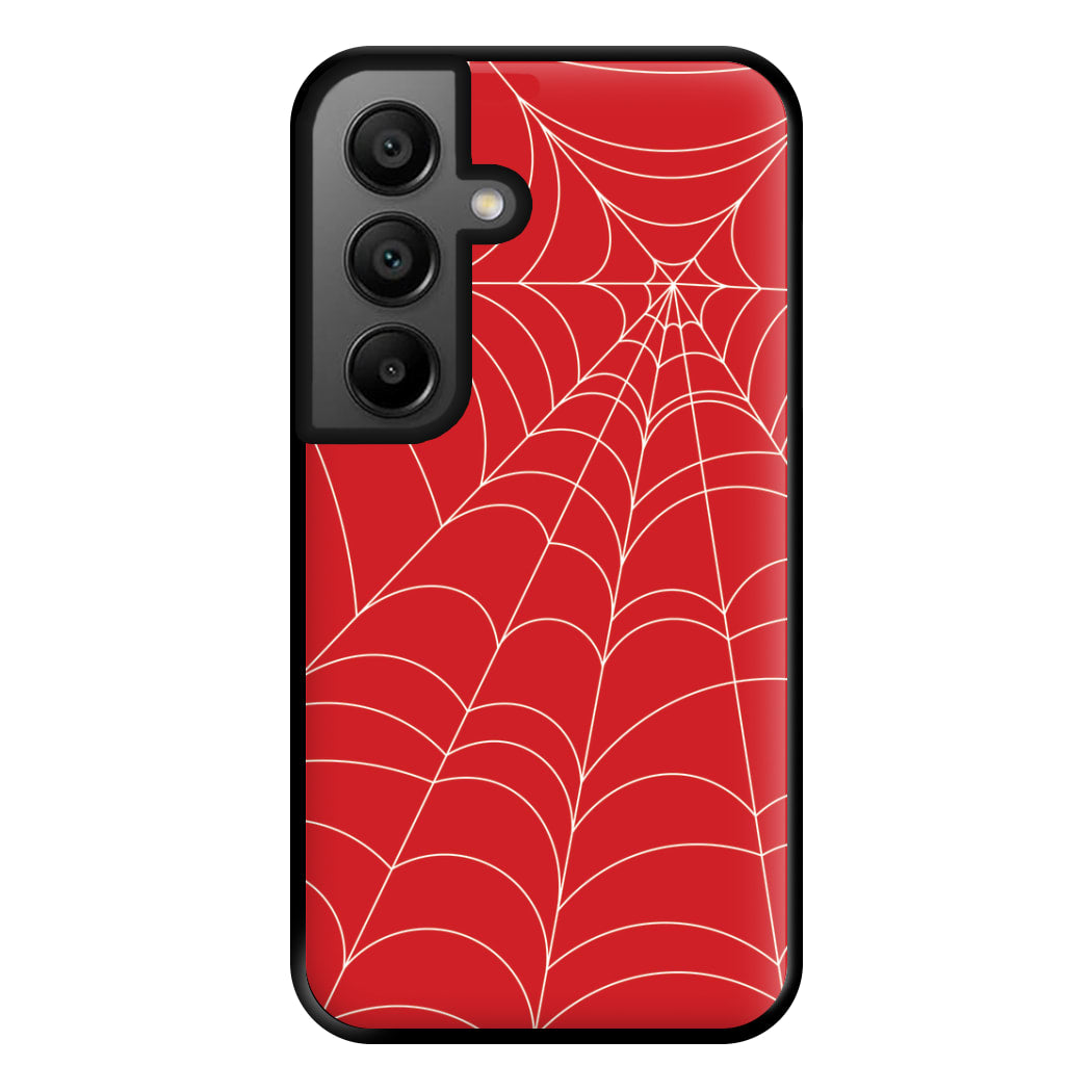 Red Cobwebs Pattern Phone Case for Google Pixel 8