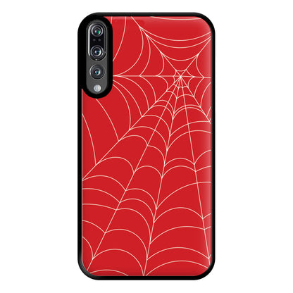 Red Cobwebs Pattern Phone Case for Huawei P20 Pro