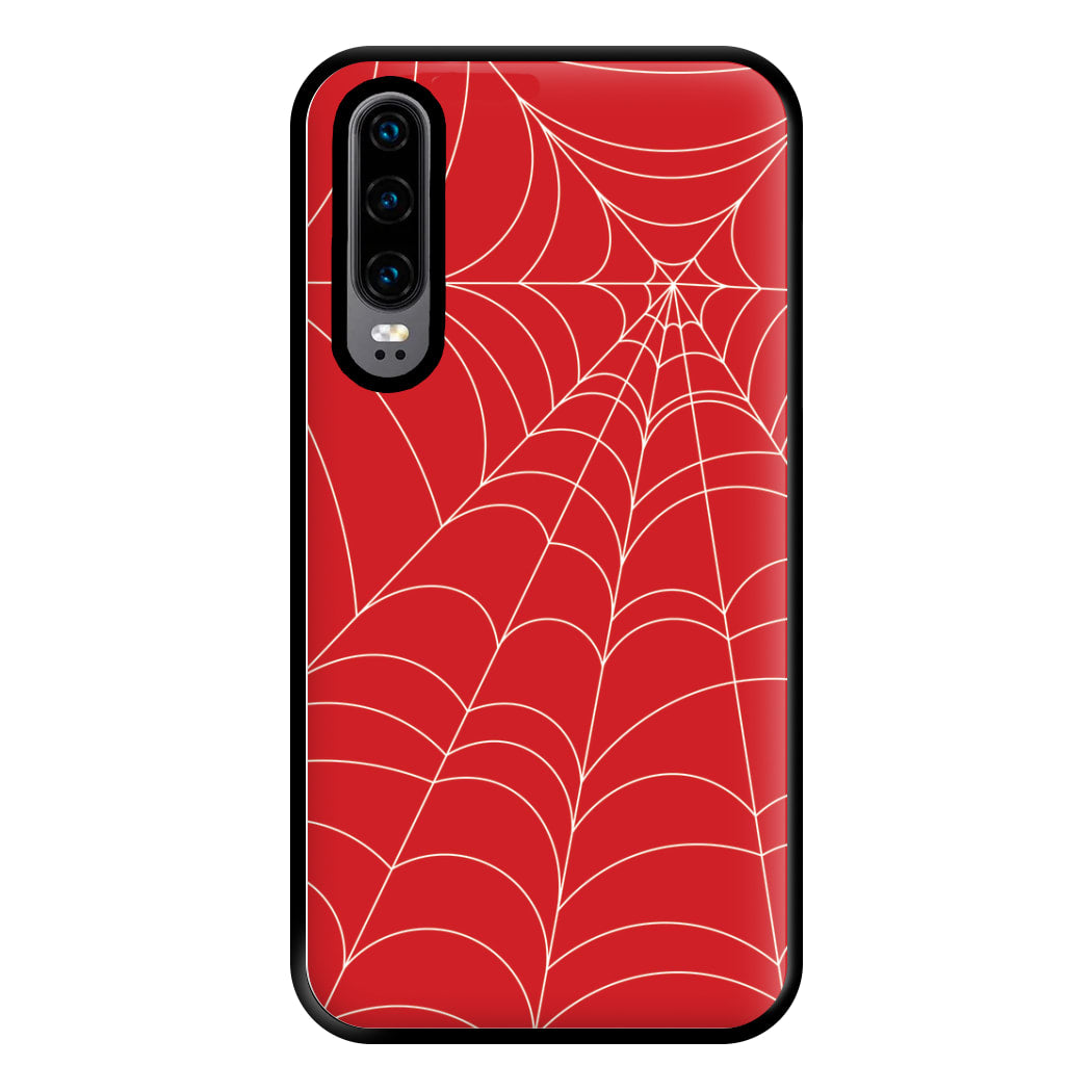 Red Cobwebs Pattern Phone Case for Huawei P30