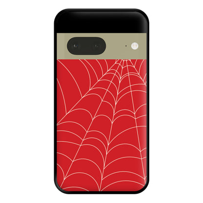 Red Cobwebs Pattern Phone Case for Google Pixel 7a