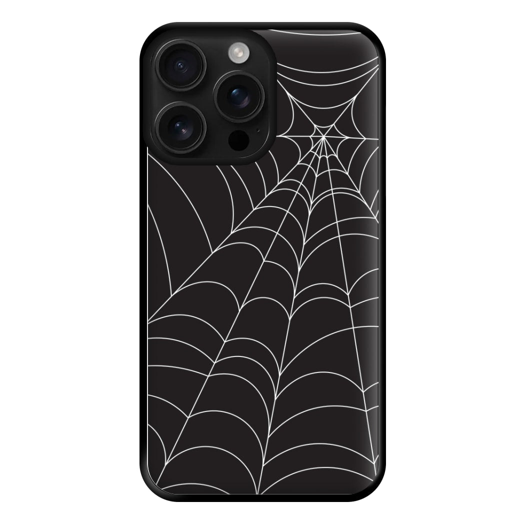 Black Cobwebs Pattern Phone Case