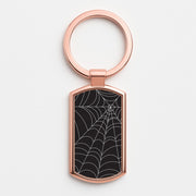 Black Cobwebs Pattern Luxury Keyring 4