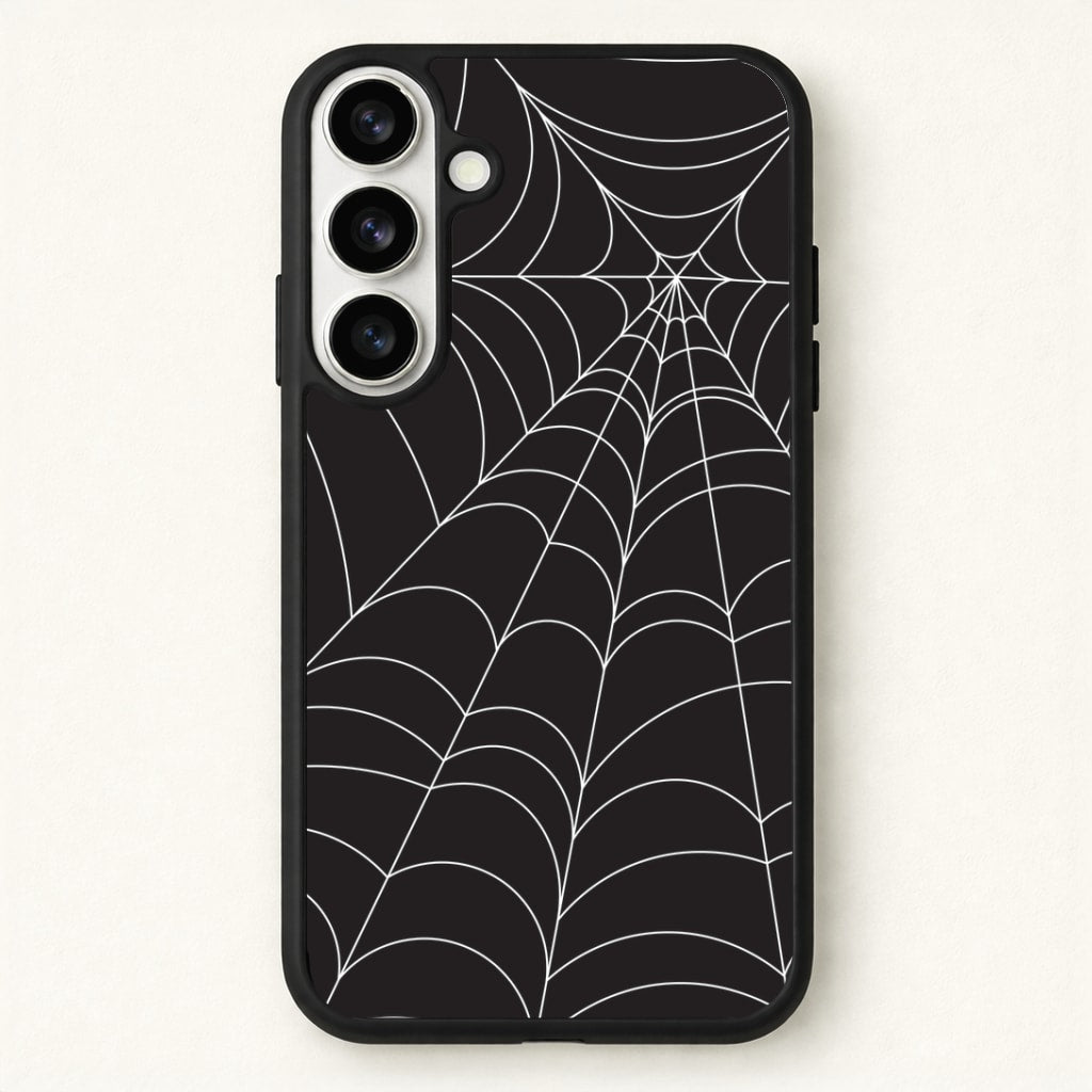 Black Cobwebs Pattern Phone Case for Galaxy S26